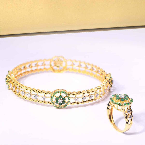 Stella Emerald Bangle & Ring Set image 0