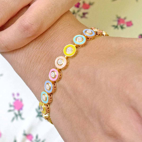 Lucia Multicolour Bracelet & Ring Set image 0