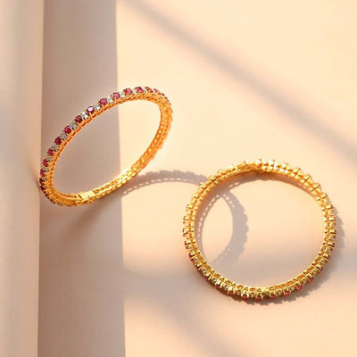 Kaia Ruby Diamond Bangles
