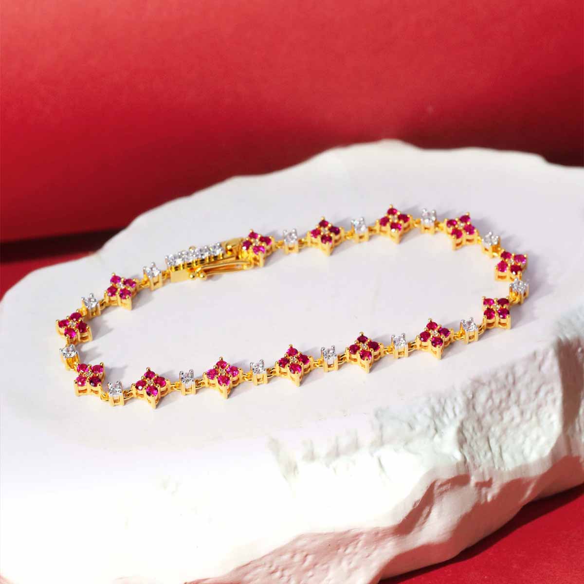 Azra Ruby Bracelet (Silver) image 1