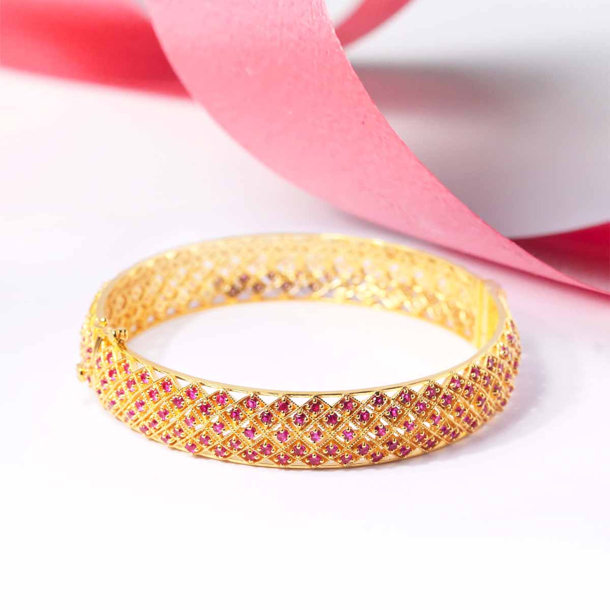 Samara Ruby Set (Silver) - Bangle image