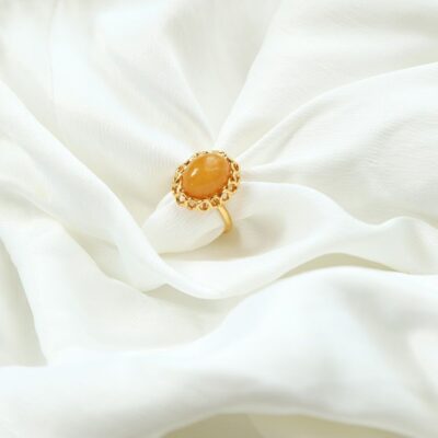 Marina Amber Gold Ring