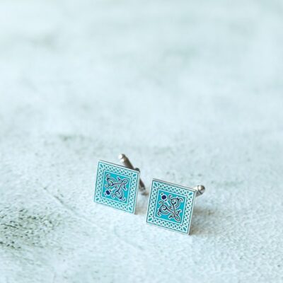 Brio Turquoise Men Cufflinks