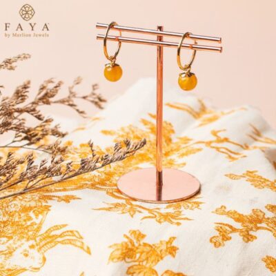 Yellow Amber Earrings