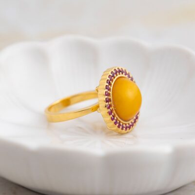 Aurora Amber Ring