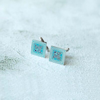 Brio Turquoise Men Cufflinks