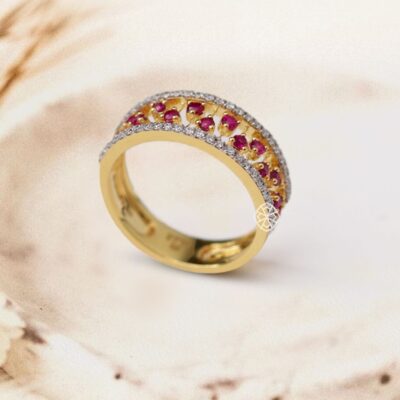 Saba Ruby Diamond Band