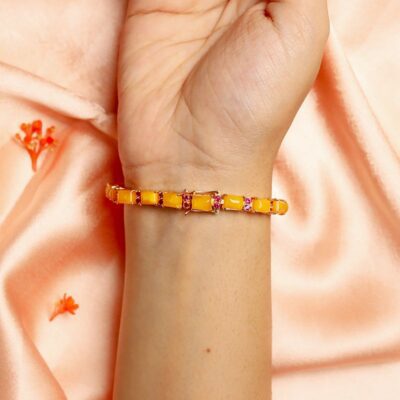 Falak Amber Ruby Bracelet