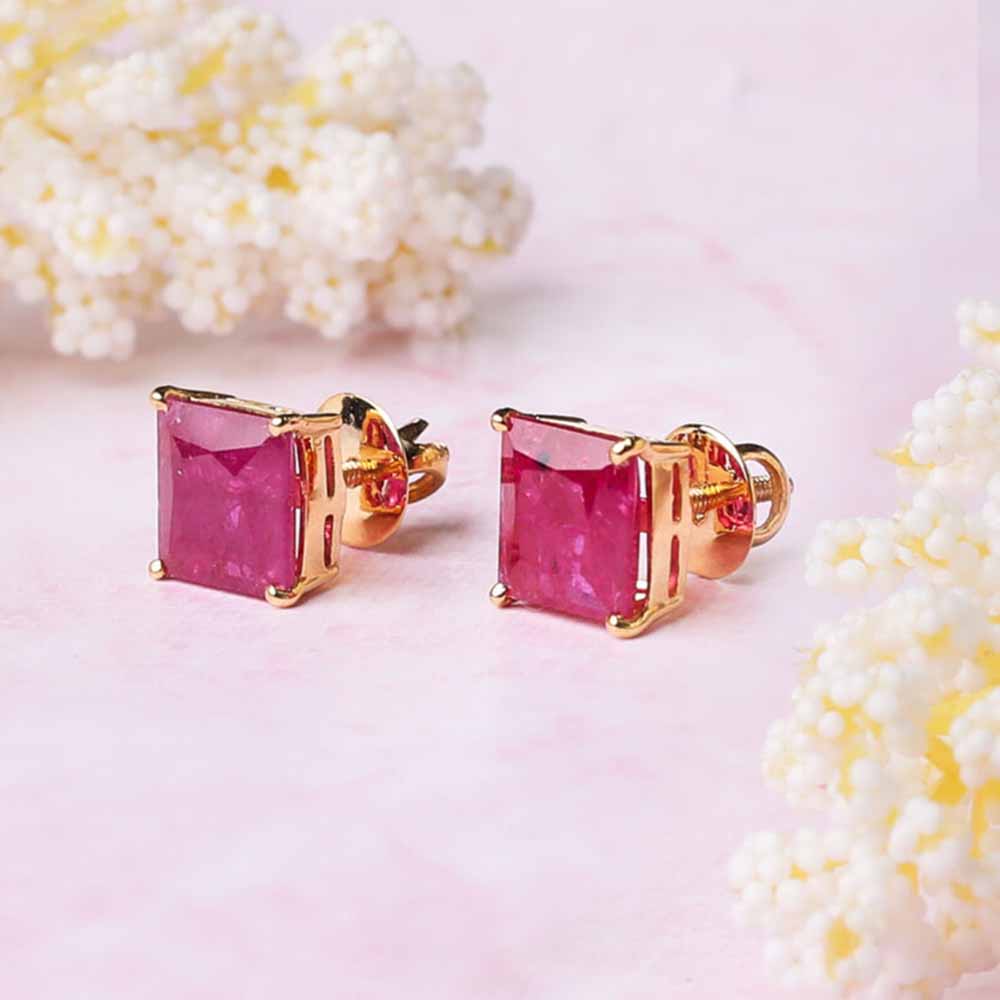 Aftaab Ruby Studs 1
