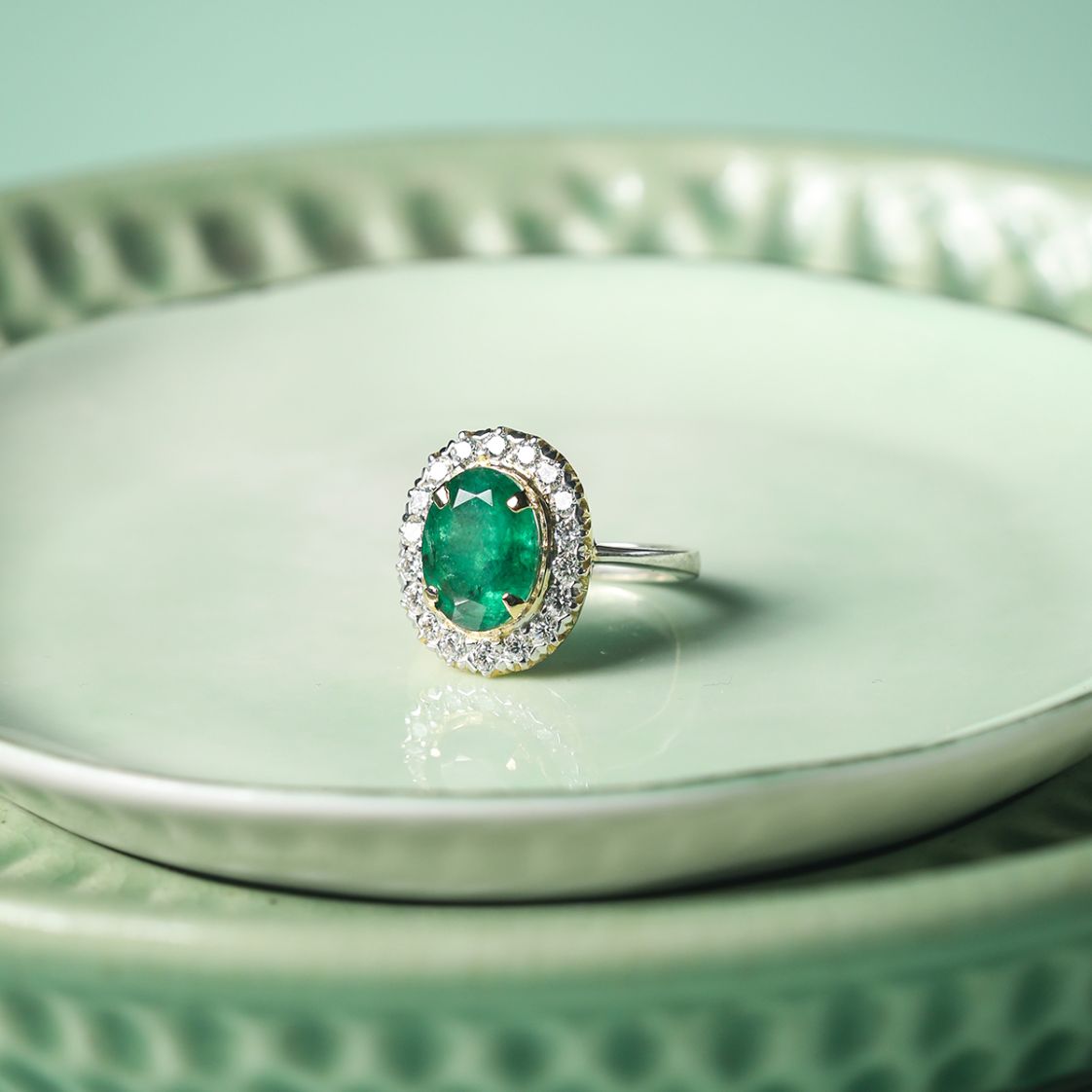Emerald-Ring-1 Agne Emerald Ring with green emerald gemstone