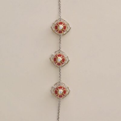 Amyn Red Enamel Buttons