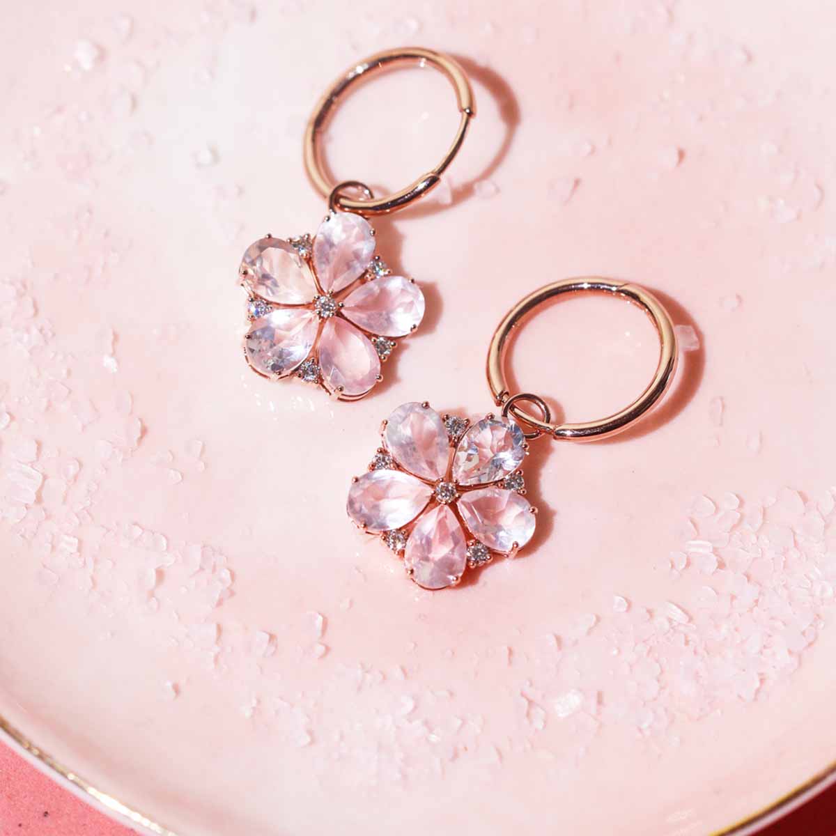 Rose Quartz Earrings 1