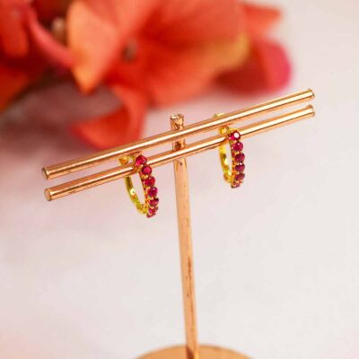 Mini Arya Ruby Hoops