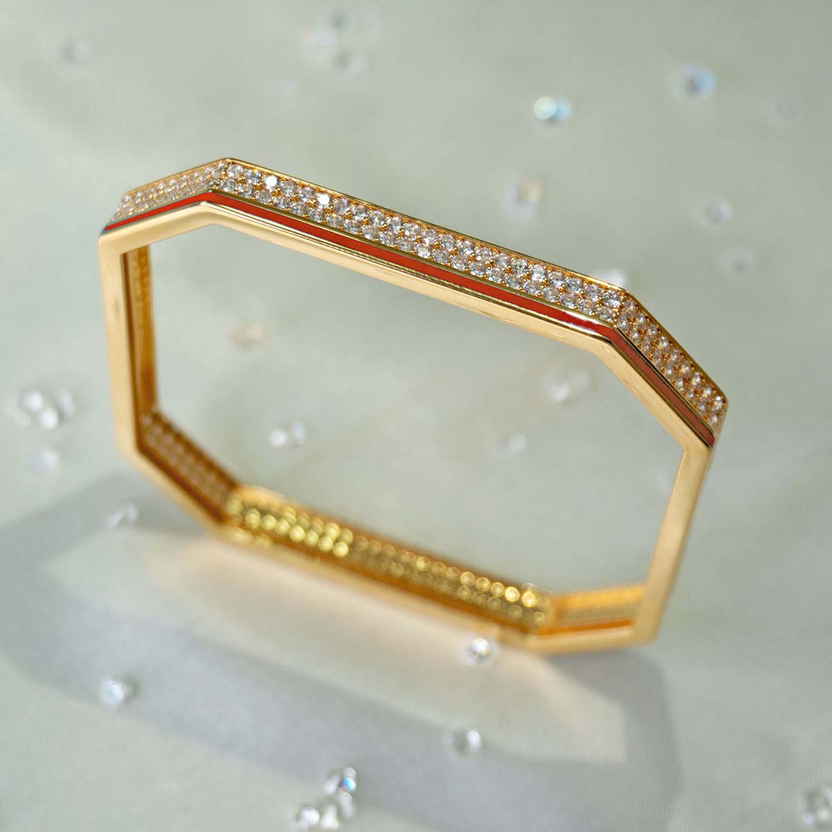 Safaa Enamel Square Bangle 1