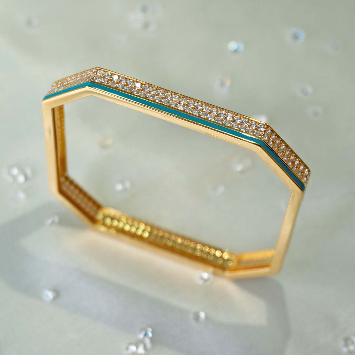 Safaa Enamel Square Bangle 5