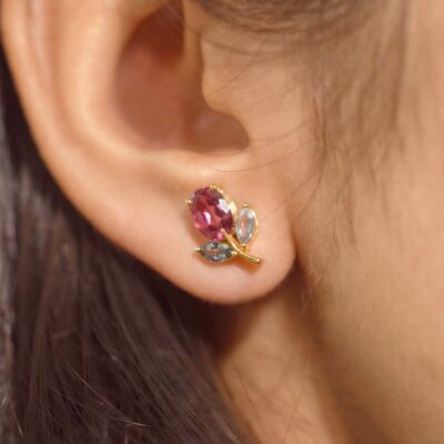 Baby Spinel earrings post 1