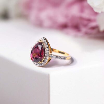 Pear Garnet Ring 2