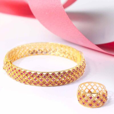 Samara Ruby Bangle & Ring Set
